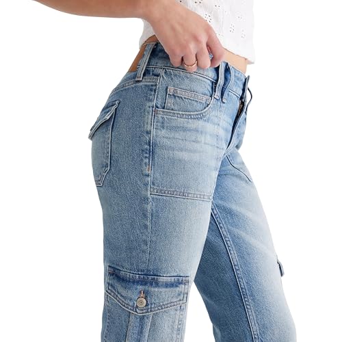 AEROPOSTALE Women's Flare Mid-Rise Cargo Jean3