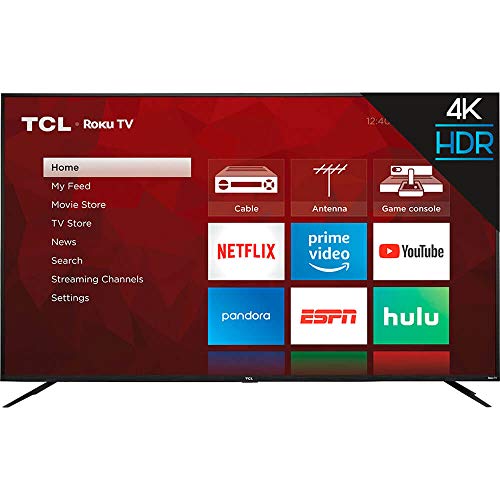 TCL 65-inch Class 4-Series 4K UHD HDR Smart Roku TV – 65S435, 2021 Model, Black