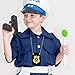 ADUGEI Police Badge with Chain and Belt Clip for Police Pretend Play, Detective Role-Play Cop Dress Up Accessory (Bronze)