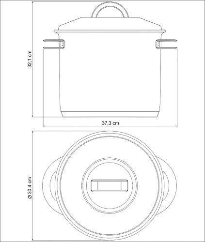 Caldeirão com Fundo Triplo, Tramontina, Solar 62508280, Inox, dimetro de 28 cm