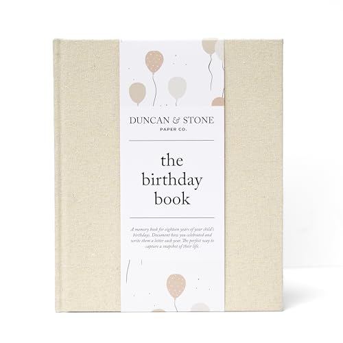 Image of Birthday Memory Book- Elegant Birthday Journal - Baby Journal to Record Milestones, Photos, Letters & More - Baby Memory Gift for Parents(80 Pages)