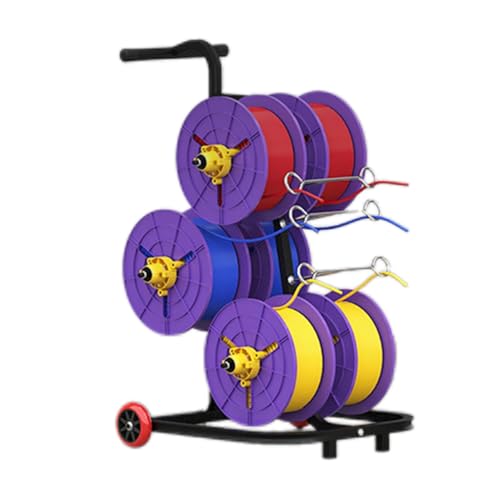 Wheeled Spool Holder Industrial Grade Wire Rack Dispenser Large Spools, Spool Dispenser For Wire Storage And Electrical Industry(6-volumes)