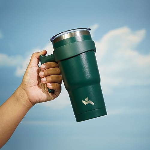 Image of Konokyo 20 oz Tumbler with Handle and Straw, Insulated Travel Mug