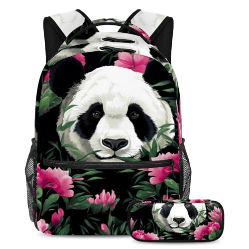 Sac à dos avec trousse panda contre le désordre des fournitures