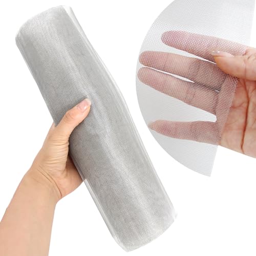 Malla Metalica Fina, 30,5 cm × 205cm Tela Mosquitera Por Metros 30 Mallas, Malla Para Gallinero Diámetro Del Alambre 0,13 mm, Malla De Alambre Valla Metalica Exterior Malla Conejera