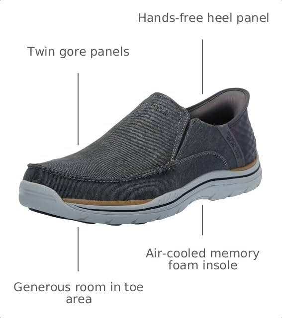 Image of Skechers Men's USA Expected - Cayson Moc Toe Canvas Slip-Ins