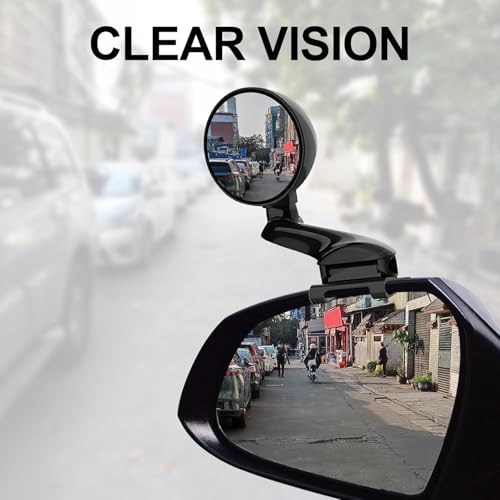 Image of Blind Spot Mirror Adjustable 360 Degree Car Side Mirror, HD Glass Rear View Exterior Accessories Frame Thickness Less than 5MM for Car SUV (long-armed Left)