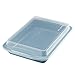 Paula Deen Speckle Nonstick Bakeware 9-Inch x 13-Inch Covered Rectangle Cake Pan, Gulf Blue Speckle