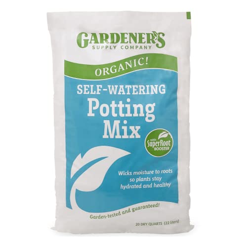 Gardener's Supply Company Organic Potting Soil Mix | High-Nutrient Compost-Based Organic Plant Soil for Indoor Outdoor Self Watering Planter Boxes, Potted Plants Raised Garden Beds - 20 Quarts