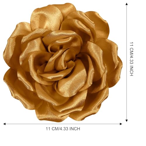 Image of 4.3 inch Red Rose Hair Clip Large Flower Brooches for Women | Charming Flowers Pins for Clothes | Turn Heads with Stylish Rose Hair Clip Flower Brooch Pin for Clothes & Clips for Woman