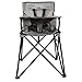 ciao! Baby Portable High Chair for Babies and Toddlers, Compact Folding Travel High Chair with Carry Bag for Outdoor Camping, 1 Count (Pack of 1) (Grey Check)