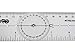 LEARNING ADVANTAGE-7752 Angle Measurement Ruler - Clear, Flexible and Adjustable Geometry Measuring Tool - Measure Angles to 360 Degrees and Lines to 12