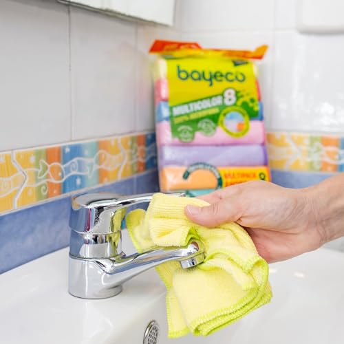 Bayeco Mehrfarbig 8 Mehrzwecktücher aus Mikrofaser, 8 Stück