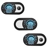SIREG Webcam Cover Ultra Thin - Web Camera Cover fits Laptop,Tablet,PC,Computer, Smartphone, Protect Your Privacy and Security,Strong Adhesive (Jellyfish B- 3 Pack)