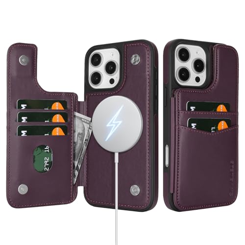 Coque Magsafe iPhone 16 Pro avec porte-cartes en cuir pour simplifier votre quotidien actif