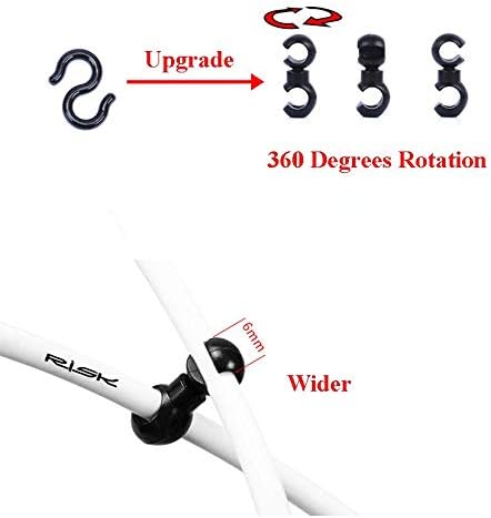 Miniatura 2 de Cable universal de cambio de freno y cambio de cambio de bicicleta (carcasa y cables) juego completo con tapas de aluminio en S gancho crimpado para