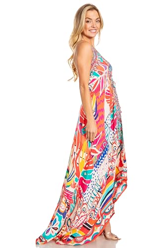 Image of Sakkas Lizi 2025 Womens Maxi High-Low Halter Handkerchief Long Dress Beach Party