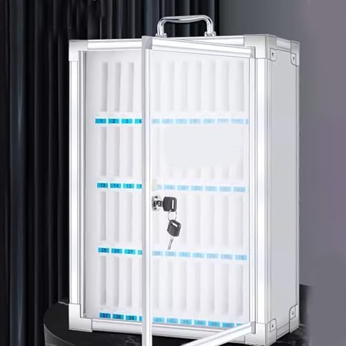 Portable Phone Locker Cabinet with Lock - 24 Slot Aluminum Alloy Security Storage for Mobile Devices in Offices & Schools - Durable, Compact, and Space-Saving Solution