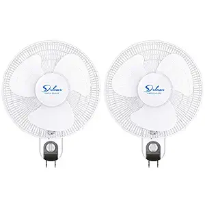 Adjustable Tilt, Quiet Operation Household Wall Mount Fans Oscillating, 2 Pack, White