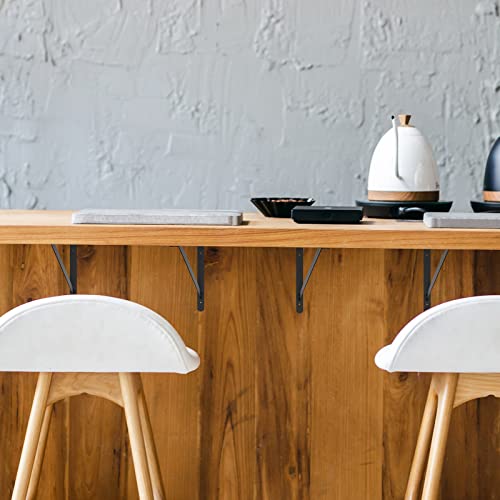 Countertop Support Brackets 20 Inch, Heavy Duty Floating Metal Shelf Brackets 4 Pack For Kitchen Granite Counter Overhangs, Solid Steel, Hand Welded, Sturdy For Bar Tops And Wall Hutch Cabinets #TOP2