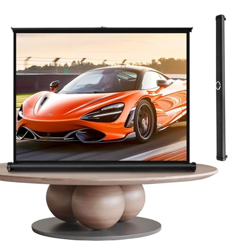 YQCXG Schermo per proiettore da Pavimento, Retrattile, Portatile, per videoproiezione, 30, 40, 50, per Cinema in Giardino, Supporta 4K Full HD (4:3, 50)