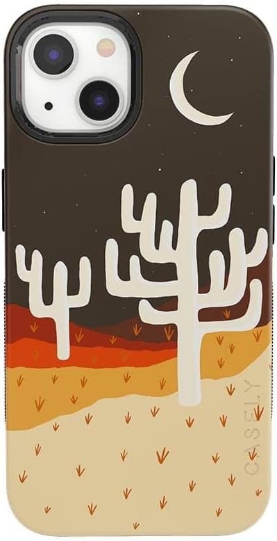 Miniatura 4 de Casely - Funda para iPhone 14 Pro Max, compatible con MagSafe, Desert Nights, funda de color liso de Cactus y Moon Western
