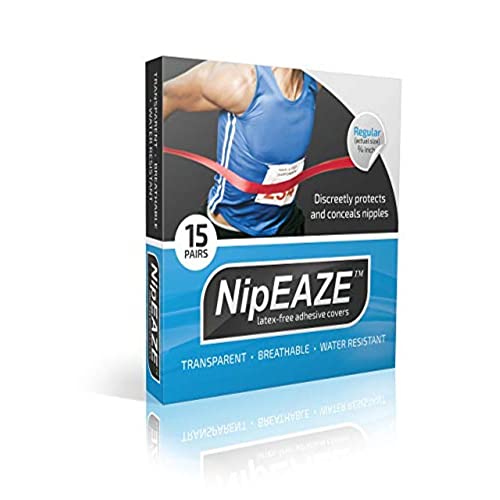 NipEaze - The Original Sports Nipple Covers - Patented & Proven - Chafing Prevention for Men and Women, 1pack, Size Regular, 30Pcs (15pairs)