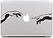 Vati Hojas desprendibles Creativo Mano Y Manzana Sticker Decal Skin Arte Negro para Apple Macbook Pro Aire Mac 13" 15" Pulgadas/Unibody 13" 15" Pulgadas Portátil