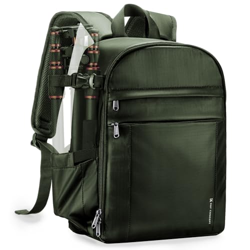 K＆F Concept カメラバック カメラリュック リュックサック バックパック 取り外し可能な仕切り板 軽量