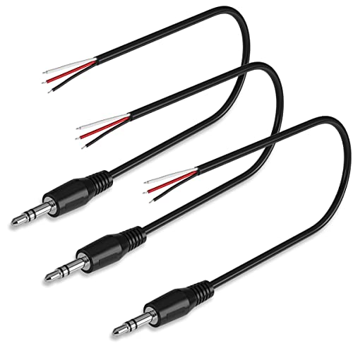 Cable de Audio 3.5mm Stereo 3 Vías 3 Unidades 12 Pulgadas miniatura 1
