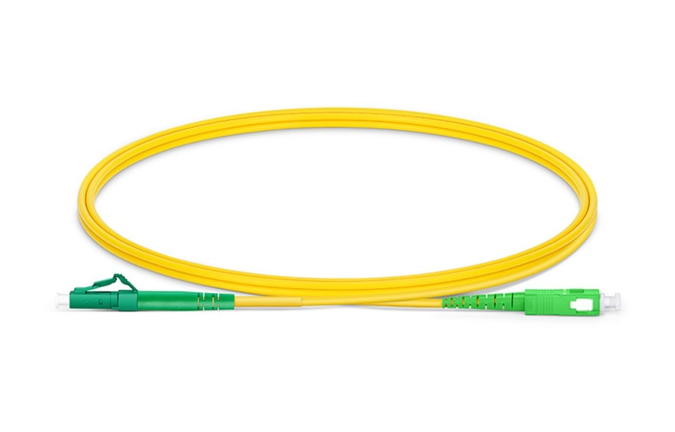 XTND Connect Fiber Optic Patch Cord SC/A PC - LC/A PC Single Mode 9/125µm Simplex 3mm LSZH Yellow Color, Fiber Optic Jumper Part Number : XTNDIPC02SX2D030SASA (3 Meter)