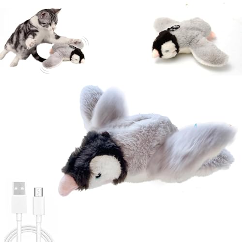 Image of Yewmow Interactive Chirping Bird Cat Toy,2026 Upgrade Flapping Bird Cat Toys,Simulated Chirping Bird Cat Toys,Cat Stimulation Toys for Indoor Cats (Gray Bird 1pcs)