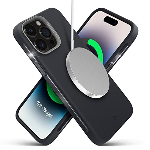 Image of Spigen Cyrill UltraColor Mag | iPhone 14 Pro Case | Black Dark Grey iPhone 14 Pro Back Cover | TPU+Poly Carbonate - Dusk