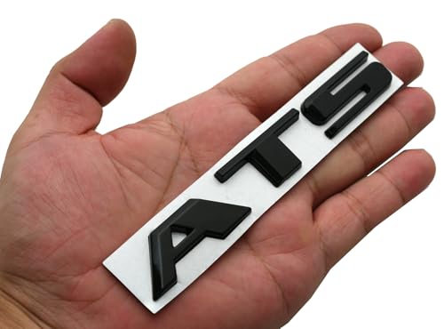 Image of 1x ATS Letter Emblem Nameplate Sport Replacement for ATS Rear Trunk Decklid Letter Badge (Glossy Black)