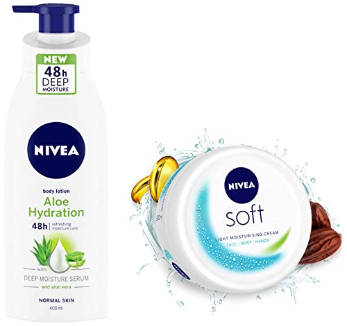 NIVEA Body Lotion, Aloe Hydration, with Aloe Vera for Instant Hyd...