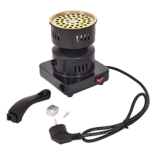 Electric Charcoal Burner set, Multipurpose Charcoal Burner with Detachable Handle, Fire Burner Stove for Shisha, BBQ Fire, Hookah,Tea Coffee(Black)