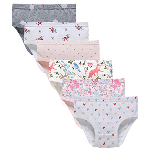 Image of Sladatona Little Girls'Soft Cotton Underwear Comfort Panties Toddler Briefs