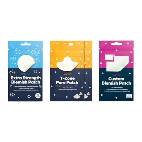 HANHOO T-Zone Pore Patch, Extra Strength Blemish Patch, and Custom Blemish Patch Bundle, 54 Total Patches, with Salicylic Acid, Niacinamide, and Hyaluronic Acid, Blackhead and Acne Treatment Cover