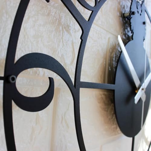 Image of Morden Metal Wall Clock for Living Room, Bedroom, Office, Kitchen, Stylish Wall Clock for Home and Hall, Designer Big Size Modern (DA-180, 60 CM)