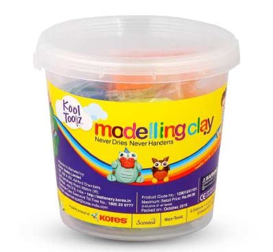 Kores Modelling Clay (8 Shades) Bucket 50g with 3 Mini-Moulds - Pack of 3 (B08DVF6W7W) Amazon Price History, Amazon Price Tracker