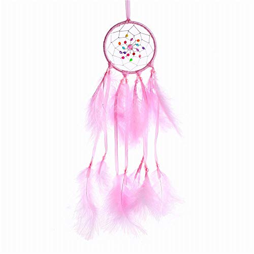 Sweet Heart Dream Catcher rose à plumes pour décorer votre balcon