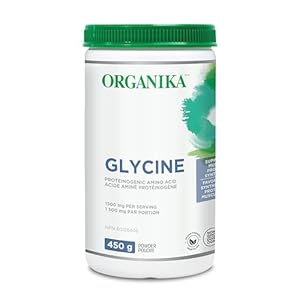 Organika Glycine Powder – Proteinogenic Amino Acid – Aids Protein Synthesis, Collagen Formation, Joint and Muscle Health, Calming Effect – 450g