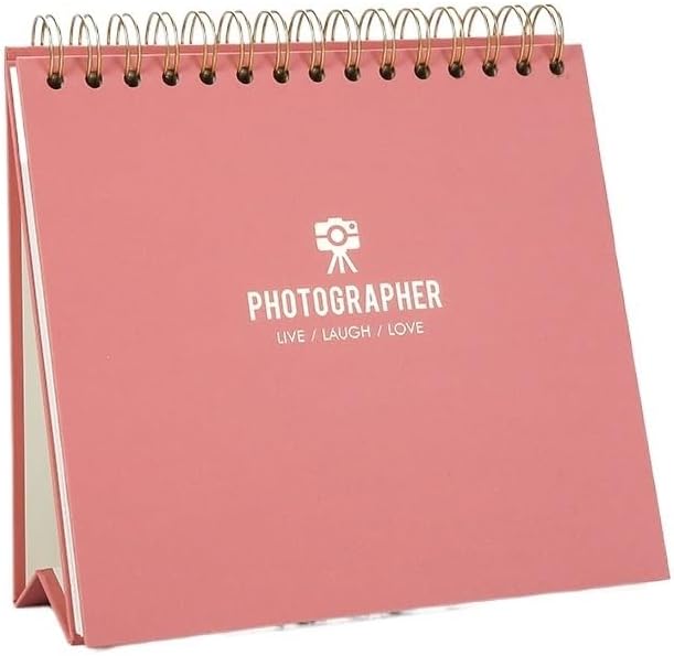 Travel Growth Commemorative Book ﻿ Desk Calendar Self Adhesive Album Coil Album Handmade Laminated Album Applicable to Photos, Receipts, Star Cards, etc(Beige,16.5 * 14.5cm)