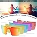 FEISEDY Sunglasses Men Women, Big Oversized Square Frame,UV400 Mirrored Sun Glasses, Cycling Driving Fishing Hiking B0064
