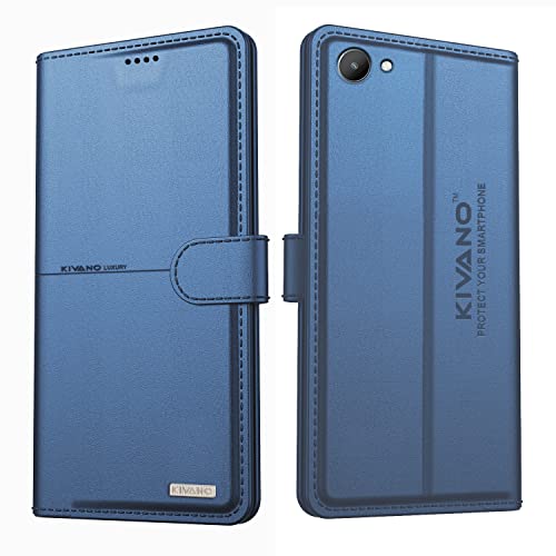 Image of KIVANO Realme C30 Professional Series Wallet Case | Luxurious Design | Premium | PU Leather Flip Case Back Cover - Dark Blue