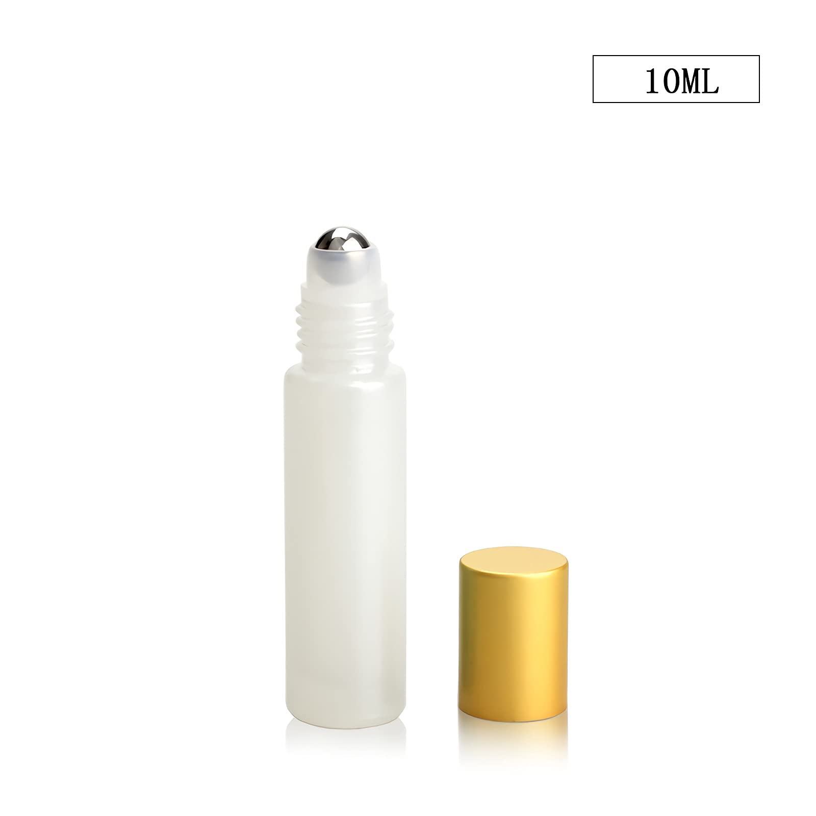 12 Flacons Roll-On Huiles Essentielles 10ml - Verre Blanc Avec Bille Acier Inox - Inclus Entonnoir Et Ouvre-Bouteille
