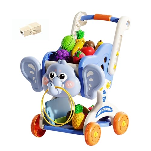 Einkaufswagen für Kinder, Lebensmittelspielzeug für...