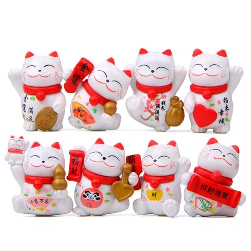 AAGWW 8個入り 冷蔵庫マグネット 縦型冷蔵庫マグネット 招き猫 マグネット かわいい アイデア アクセサリー