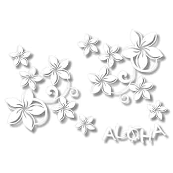 Amazon.co.jp: nc-smile ハワイアンステッカー プルメリア L