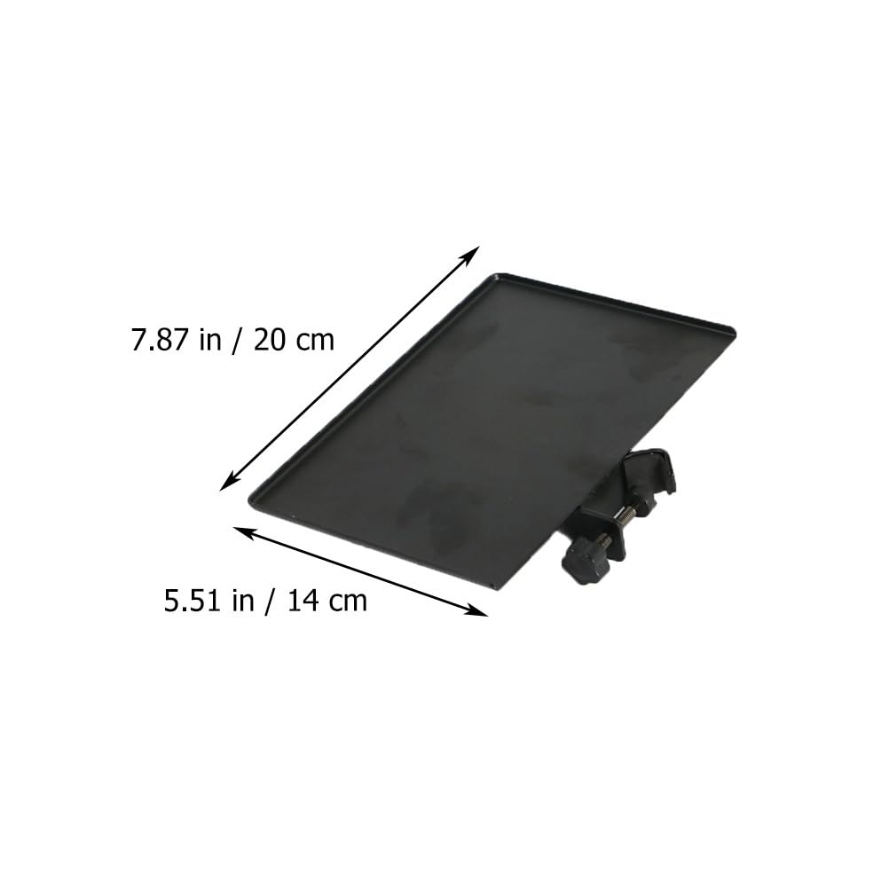 Abaodam 2Pcs Microphone Stand Tray Clamp On Firm Rack Tray Holder Adjustable Mic Stand Shelf for Live Streaming Stage Music Sheet Karaoke Recording Podcast - Image 4